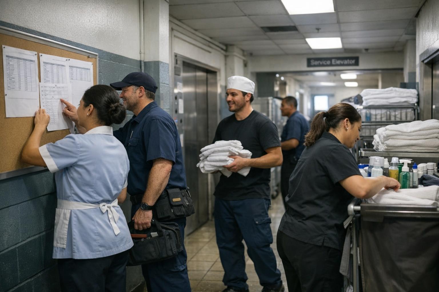 עובדים במחסן במהלך יום עבודה, שירותי השמה מקצועיים מבטיחים צוות איכותי ויציב