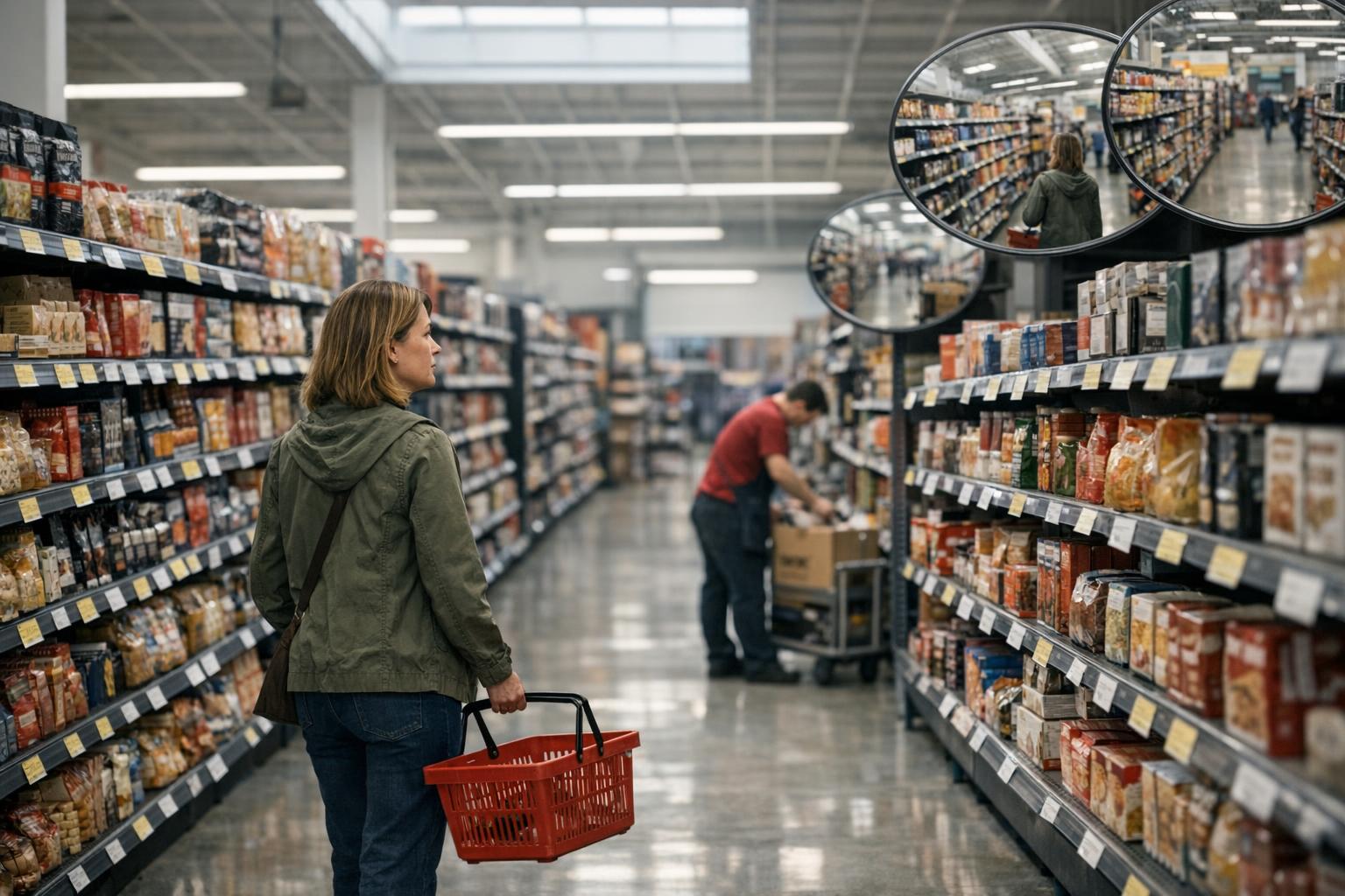 עובד מחסן מקבל לקוח סמוי בתהליך mystery shopping ומדגים שירות לקוחות אותנטי